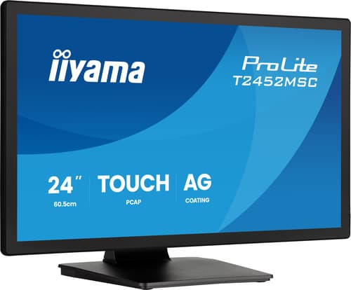 iiyama ProLite T2452MSC-B2AG computer monitor 61 cm (24") 1920 x 1080 pixels Full HD LED Touchscreen Black