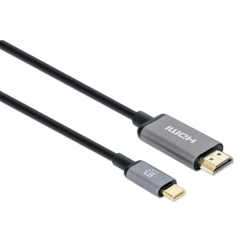 Manhattan USB-C to HDMI Cable, 4K@60Hz, 2m, Black, Male to Male, Three Year Warranty, Equivalent to CDP2HD2MBNL