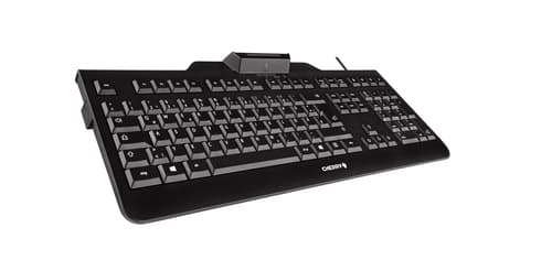CHERRY KC 1000 SC keyboard Office USB QWERTY Spanish Black