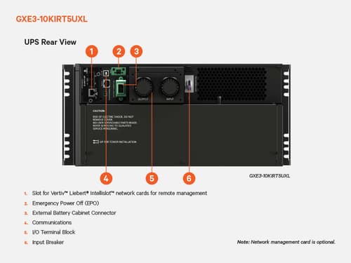 Vertiv Liebert GXE3-10KIRT5UXL uninterruptible power supply (UPS) Double-conversion (Online) 10 kVA 10000 W