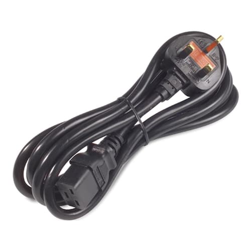 APC Pwr Cord, 16A, 200-240V, C19 to UK Plug Black 2 m
