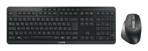 CHERRY Stream desktop ultimate keyboard Mouse included Home/Office USB + RF Wireless + Bluetooth QWERTZ German Black