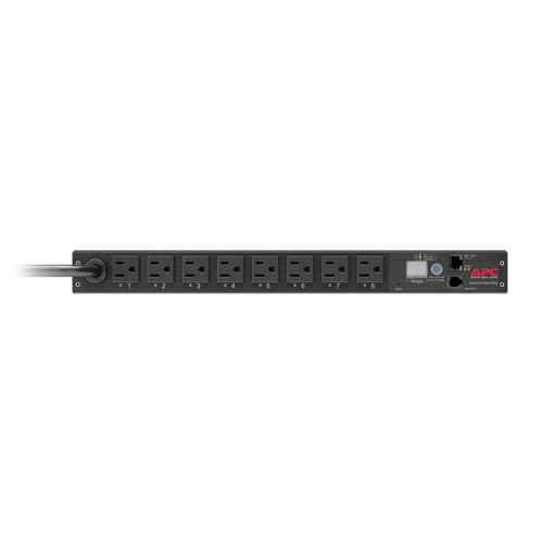 APC NetShelter Switched Rack PDU, 1U, 1.4kW, 120V, 15A, 8 NEMA 5-15R outlet