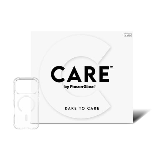 PanzerGlass CARE™ by ® Samba Case Transparent w. White MagSafe iPhone 17 Pro | Bulk