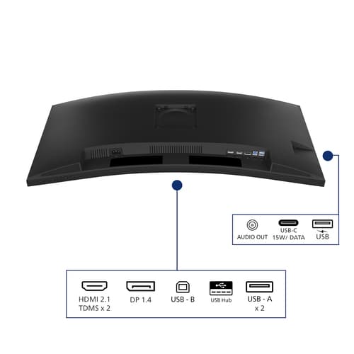 Philips 34B2N3500C/00 computer monitor 86.4 cm (34") 3440 x 1440 pixels Wide Quad HD LCD Black