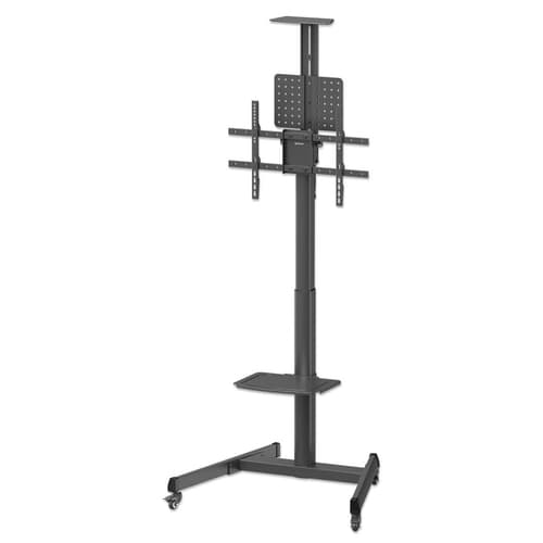 Manhattan Trolley Mount Stand for TV & Monitors (crank handle height adjust), For screens: 37" to 65", VESA compatibility: all between 200x200 to 600x400mm -check the dimensions of the four mounting holes on back of screen to ensure it fits, Max 70kg,1120 to 1570mm