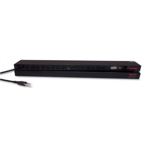 APC NetShelter Switched Rack PDU, 1U, 1.4kW, 120V, 15A, 8 NEMA 5-15R outlet