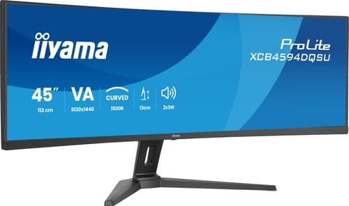iiyama ProLite XCB4594DQSU-B1 computer monitor 113 cm (44.5") 5120 x 1440 pixels Dual QHD LED Black