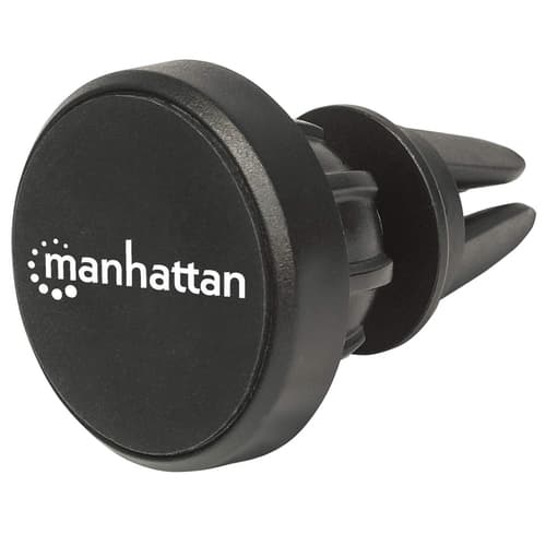 Manhattan Magnetic Car Air-Vent Phone Mount, Adjustable Clip-on, Quick Attach and Release, Non-Skid Pad, Black, Lifetime Warranty