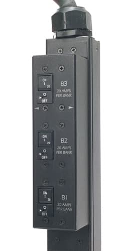 APC NetShelter Basic Rack PDU, Zero U, 12.5kW, 208V, 30 C13 and 6 C19 outlet, 10ft input cord